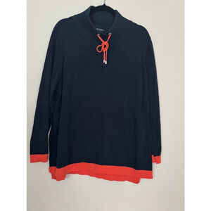 Ulla Popken Sweater Size 20/22 Navy and Orange